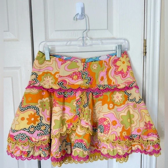 CeliaB Paisley Colorful Patterned Mini Skirt - Picture 2 of 6